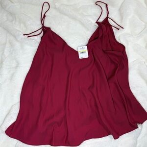 Free People Deep Red Camisole Top